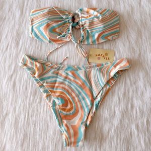 NWT Aurelle Swim Ashlee Bikini Set Size XL 10-12